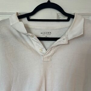 Sonoma White Polo Shirt Classic Style